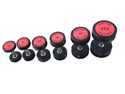 WG026 Rubber Dumbbell (white/black/red)