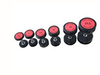 WG026 Rubber Dumbbell (white/black/red)